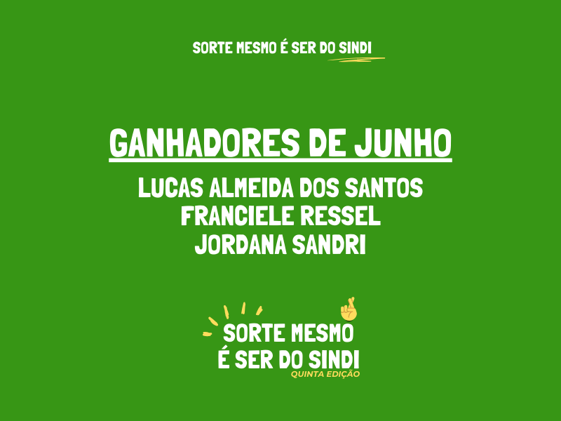 Ganhadores de junho